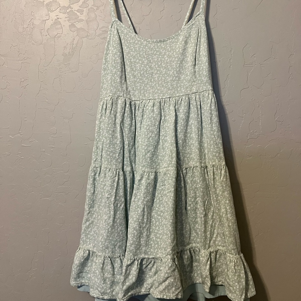 Mint Green/Blue Hollister Floral Dress